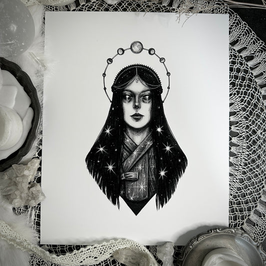 Dalnim - Fine Art Print - Korean Goddess of the Moon