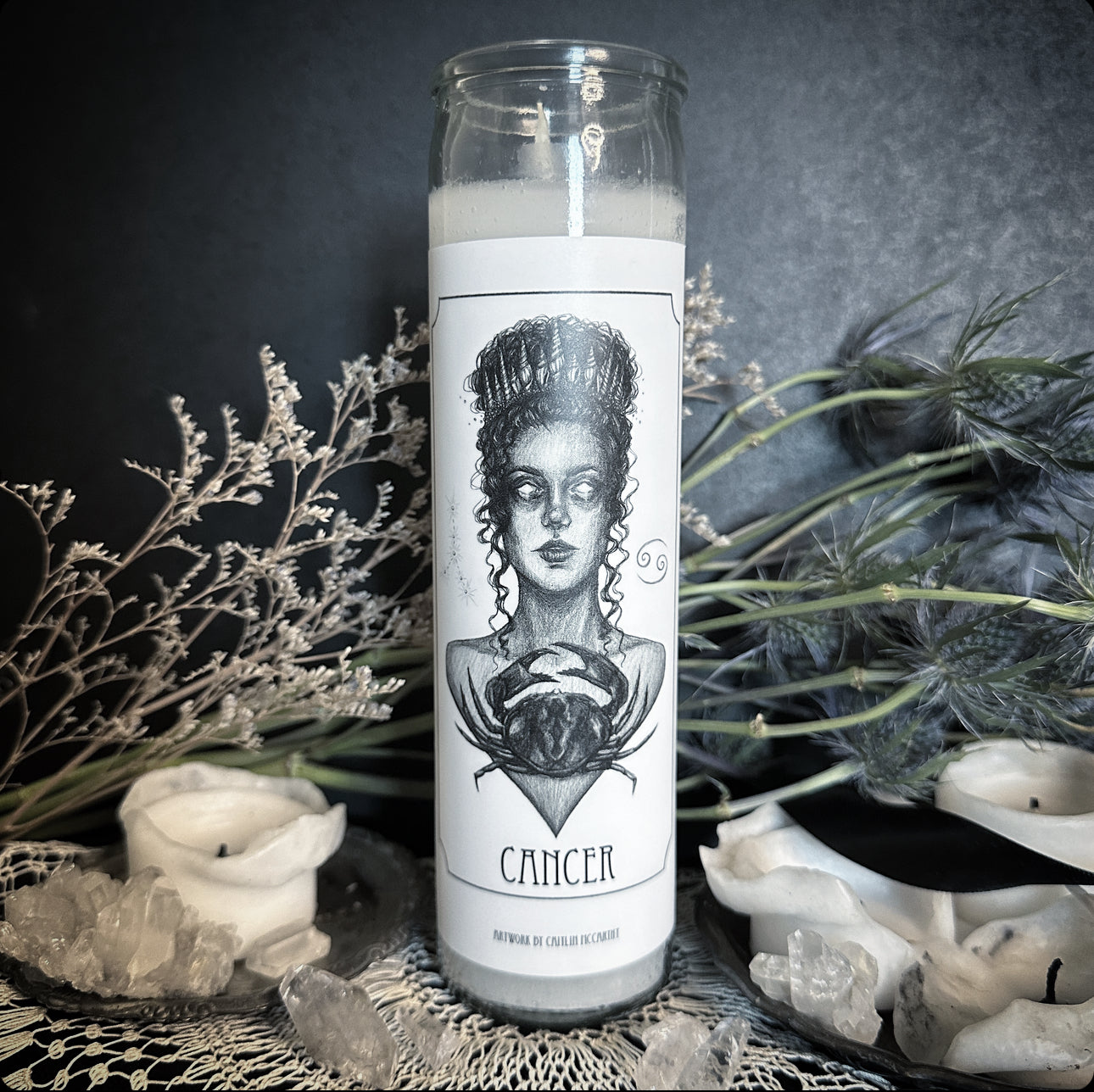 Cancer Devotional Candle Sticker - 3x6” High Quality Vinyl Sticker