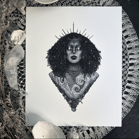 Mami Wata - Fine Art Print - African Goddess of Water, Health, & Wealth