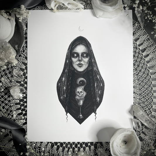 Manāt - Fine Art Print - Arabian Goddess of Fate, Fortune, Time, & Death