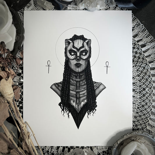 Sekhmet - Fine Art Print - Egyptian Goddess of War & Wraith