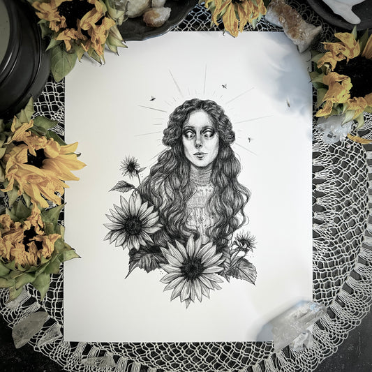 Sunflower Seer Fine Art Print