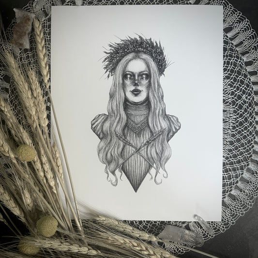 Demeter - Fine Art Print - Greek Goddess of Grain, Agriculture, & the Harvest