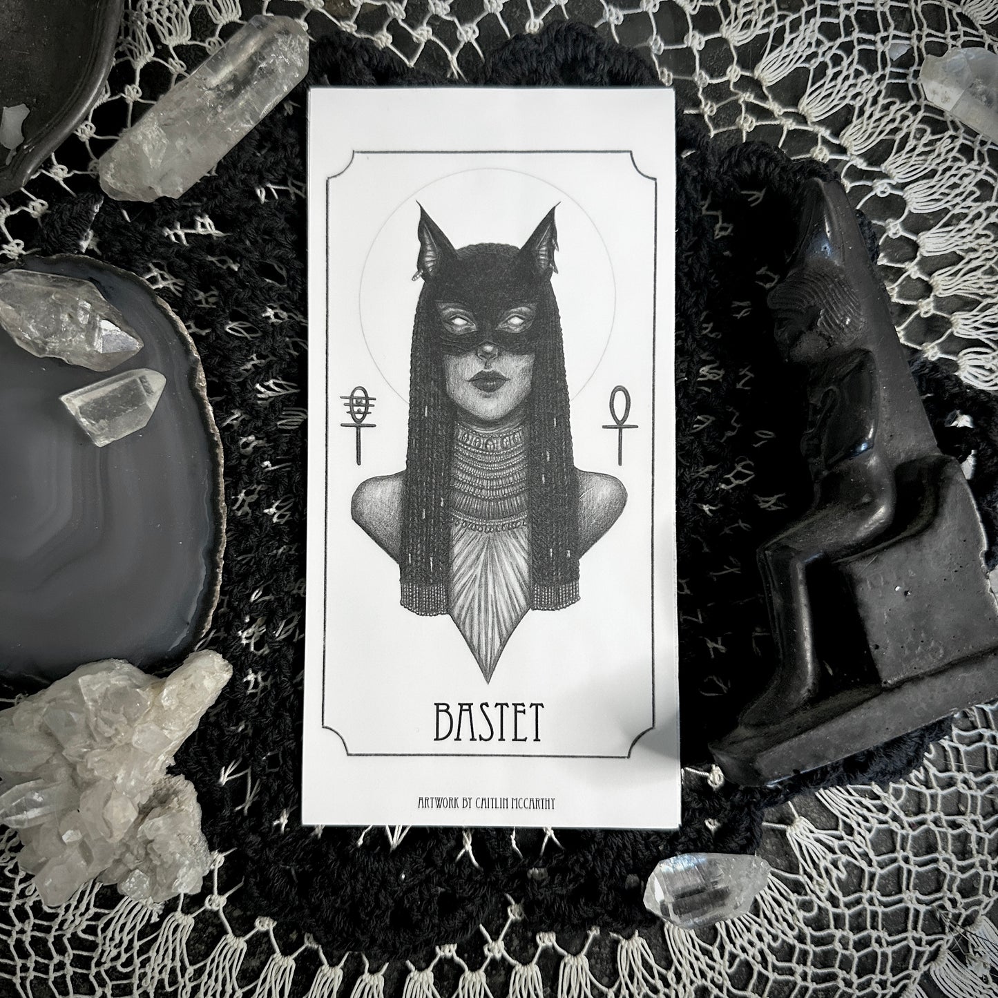 Bastet Devotional Candle Sticker - 3x6” High Quality Vinyl Sticker