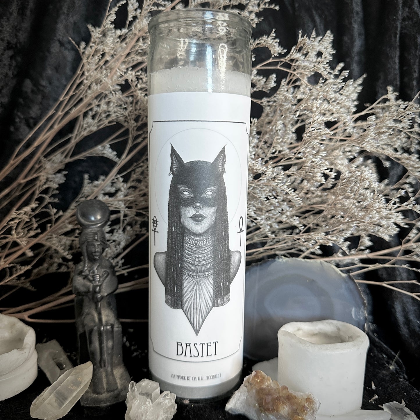 Bastet Devotional Candle Sticker - 3x6” High Quality Vinyl Sticker