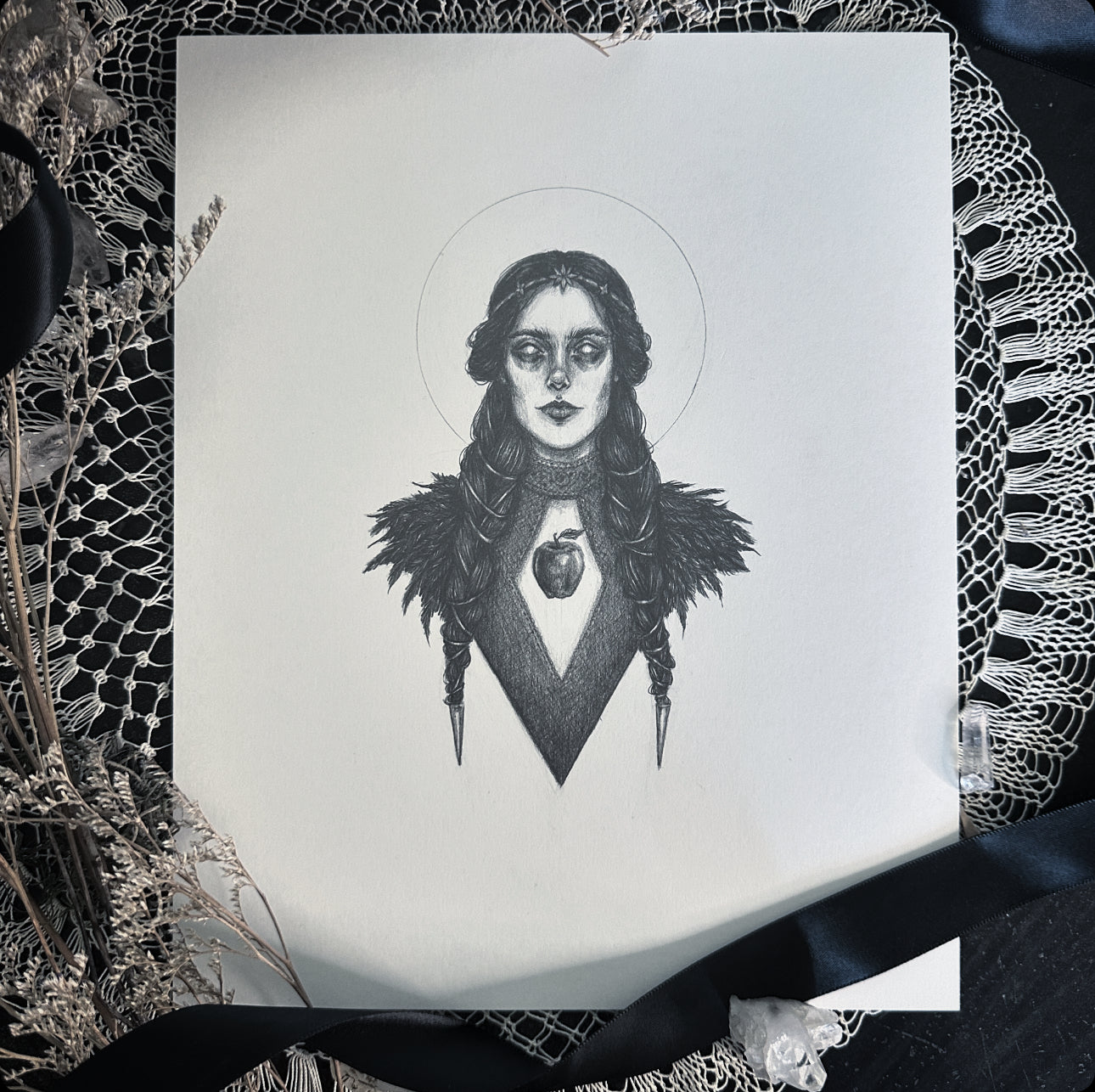 Morgan le Fay - Original Drawing by Caitlin McCarthy