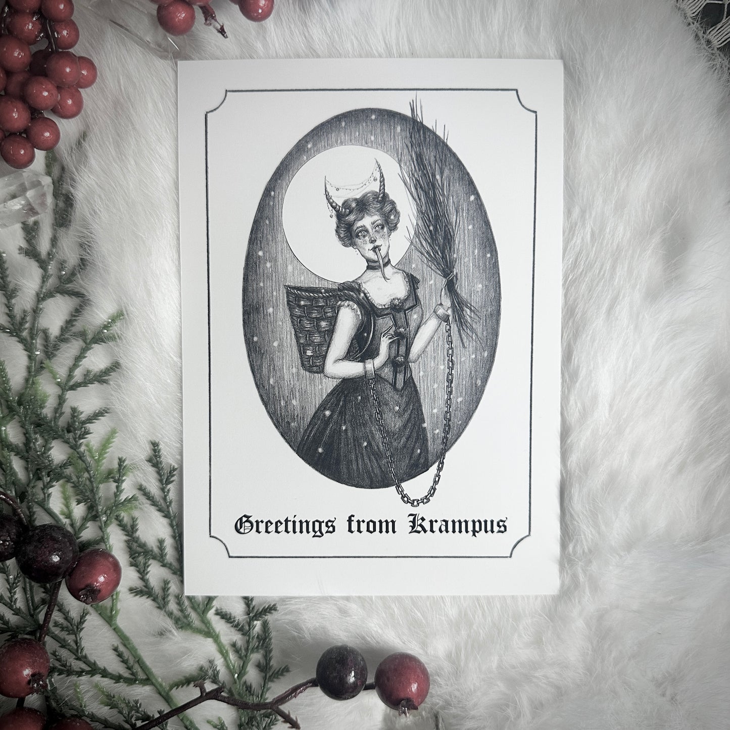 Lady Krampus - Holiday Card