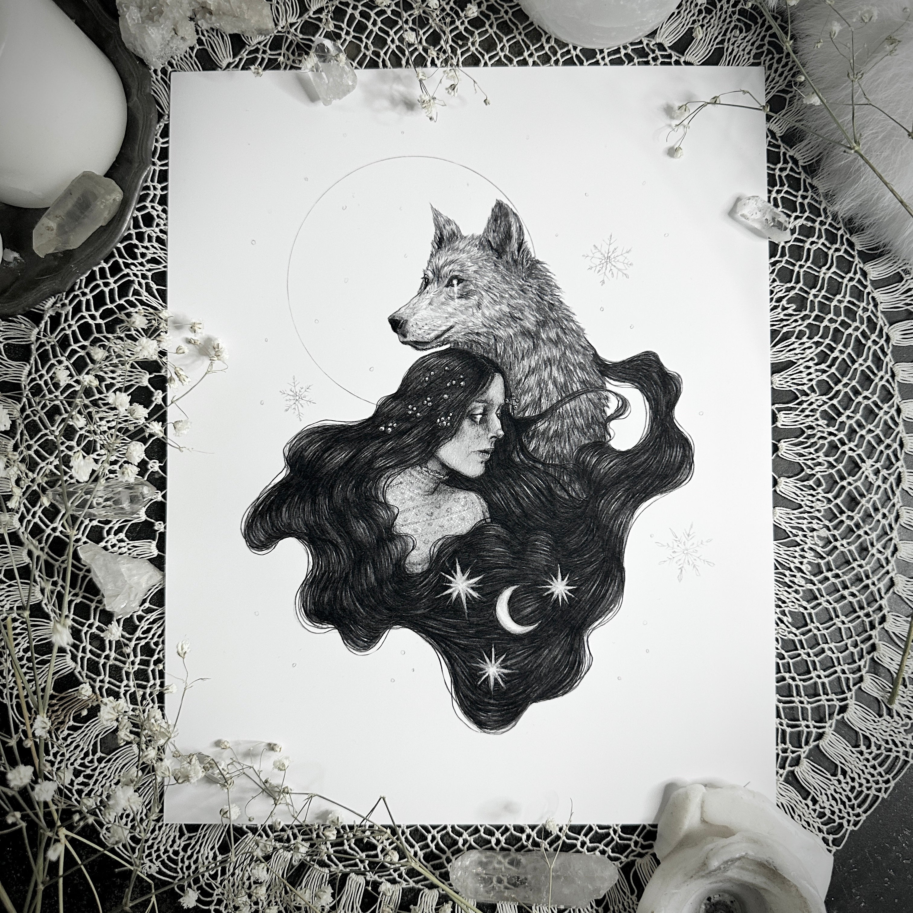 Wolf Moon - Fine Art Print – Caitlin McCarthy Art