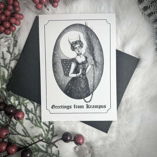 Lady Krampus - Holiday Card