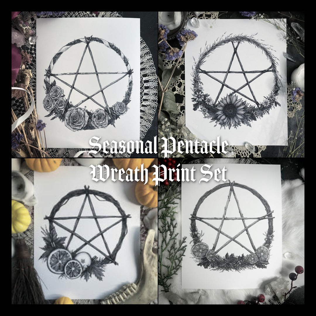 Seasonal Pentacle Wreath Set