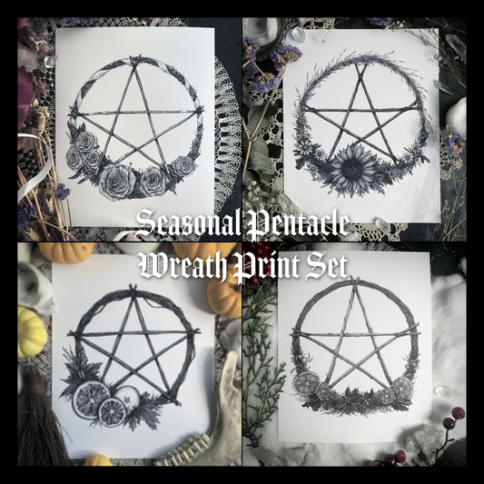 Seasonal Pentacle Wreath Set
