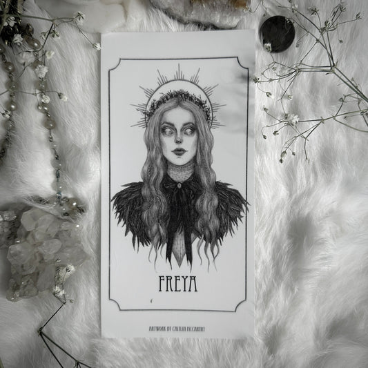 Freya Devotional Candle Sticker - 3x6” High Quality Vinyl Sticker