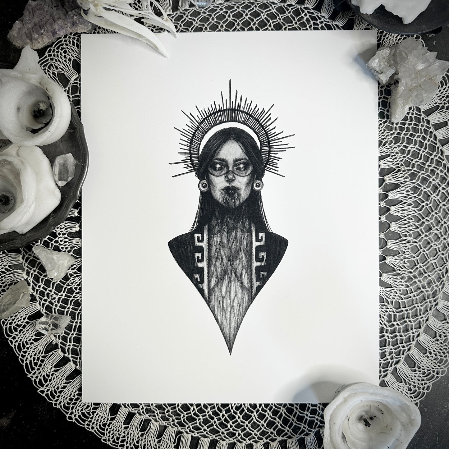Tlazolteotl Fine Art Print - Aztec Goddess of Filth, Sexuality, Fertility & Lust