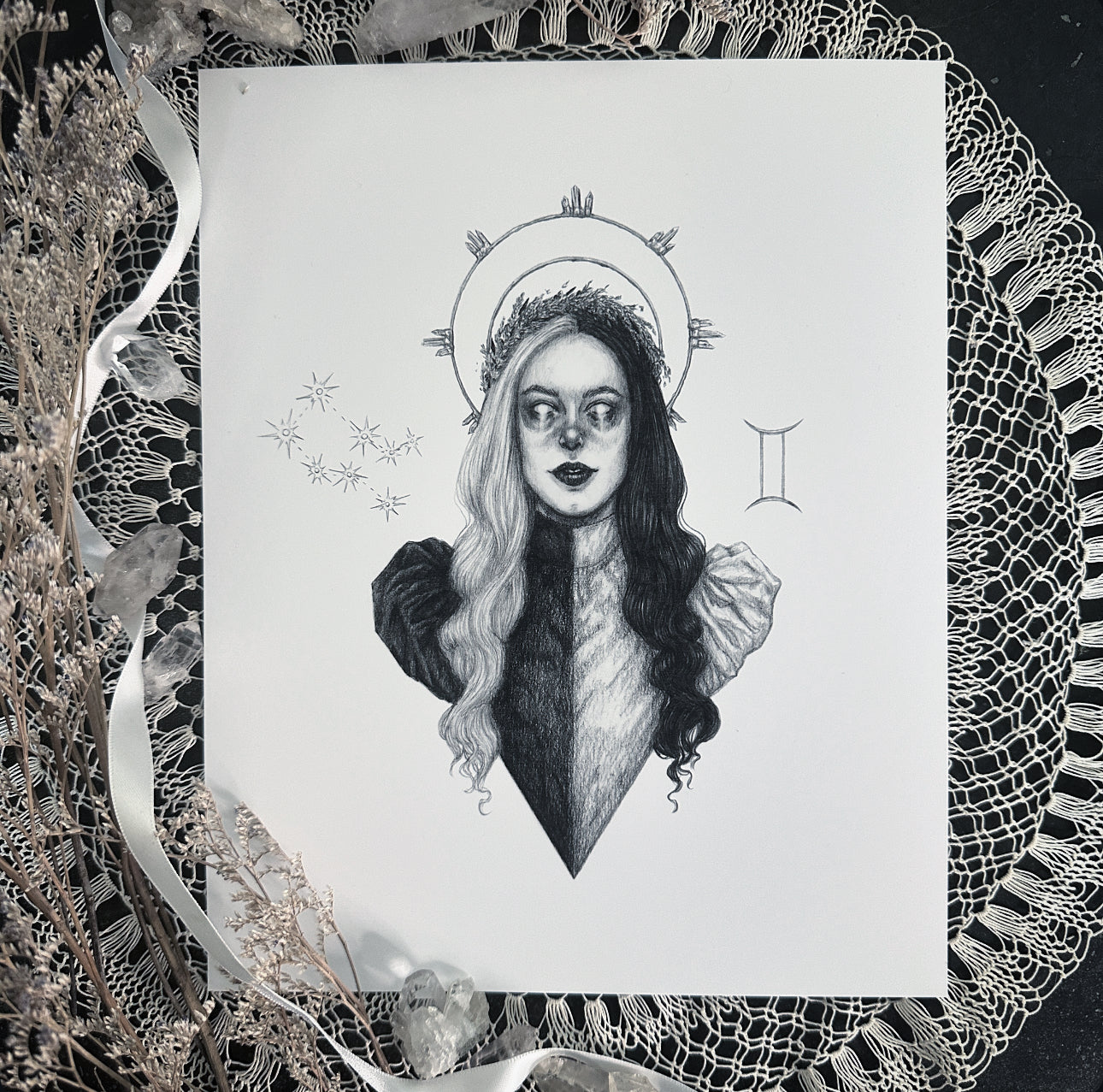 Gemini Zodiac Goddess Fine Art Print