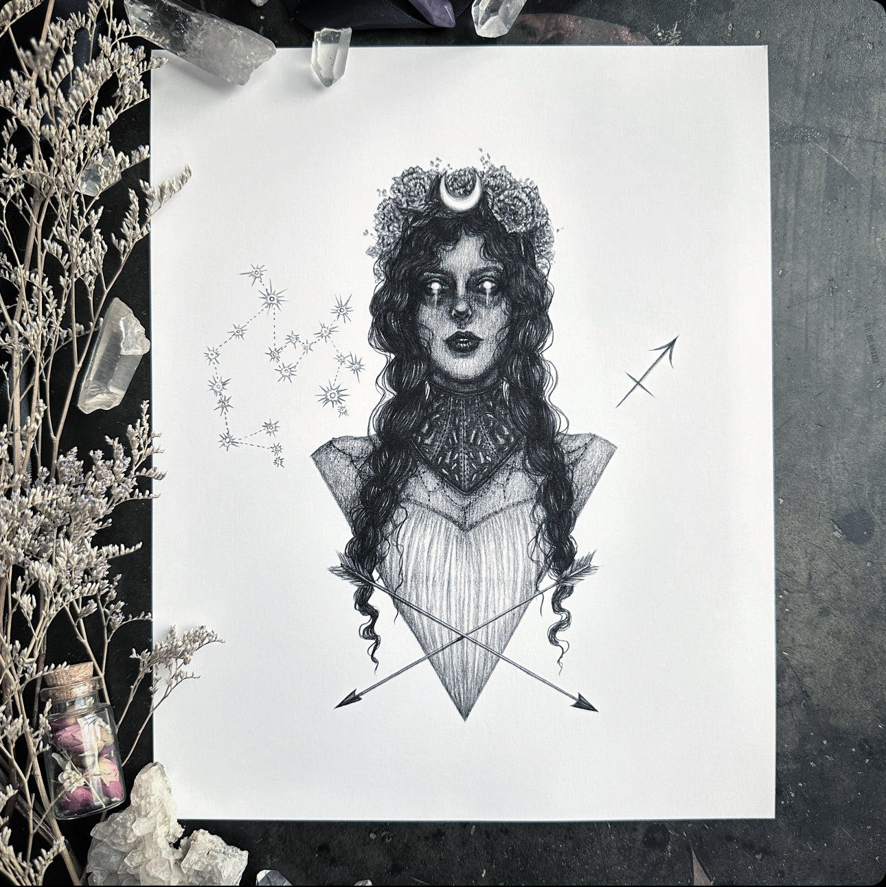 Sagittarius Zodiac Goddess - Fine Art Print