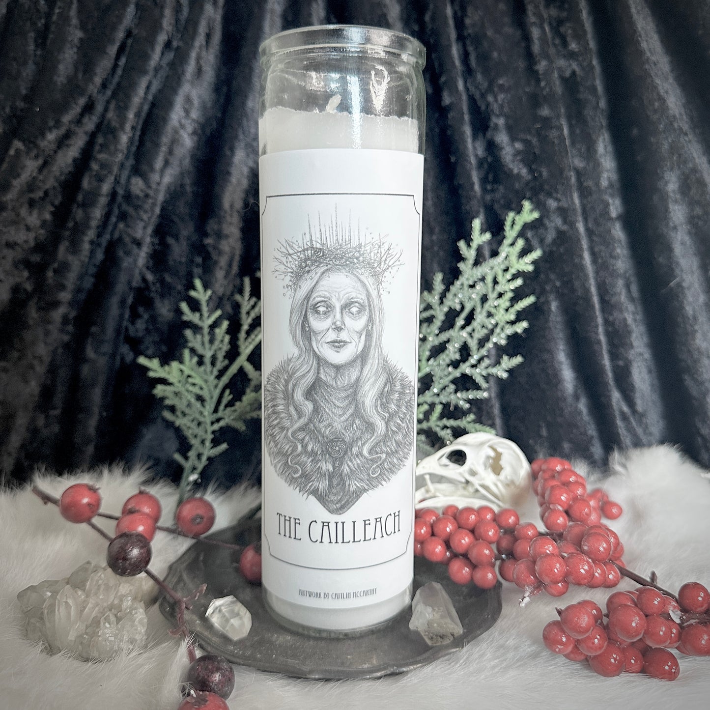The Cailleach Devotional Candle Sticker - 3x6” High Quality Vinyl Sticker