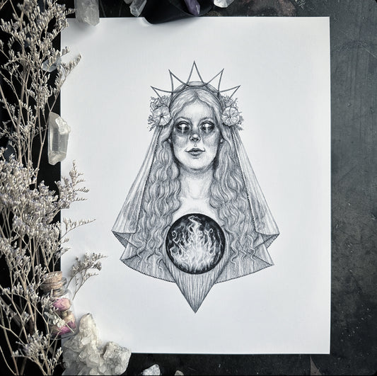 Hestia - Fine Art Print - Greek Goddess of Hearth & Home
