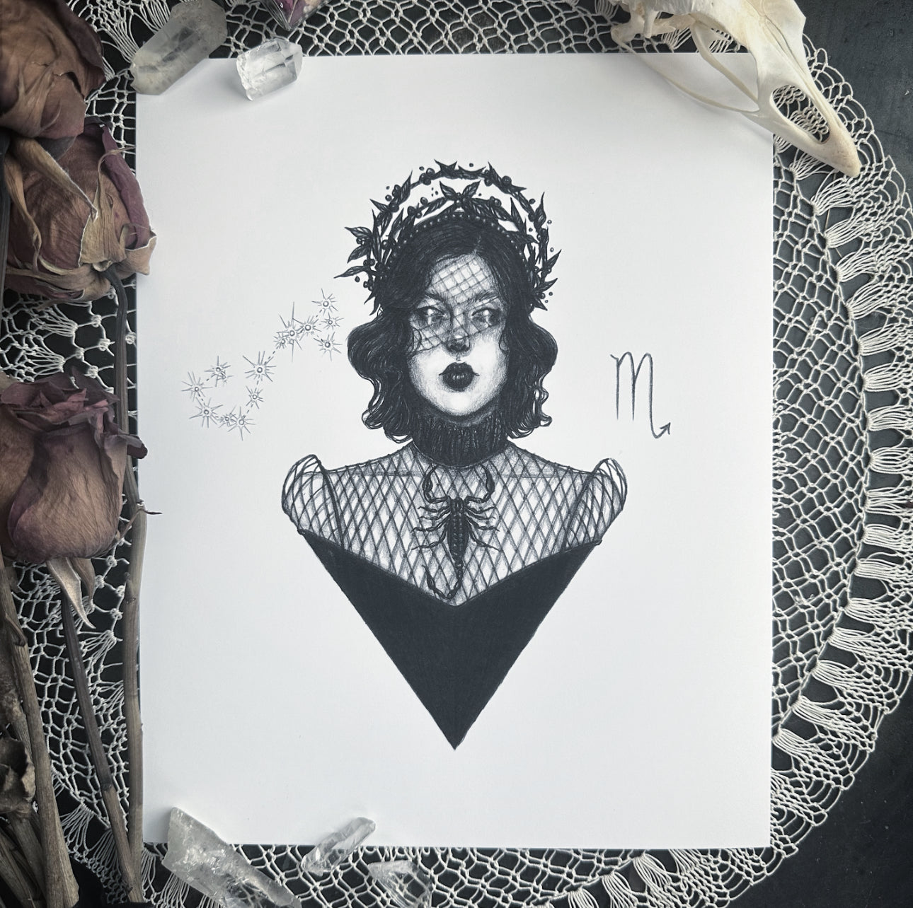Scorpio Zodiac Goddess - Fine Art Print