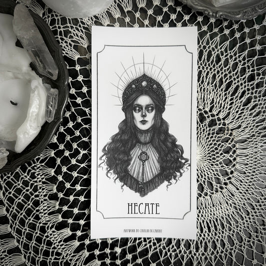 Hecate Devotional Candle Sticker - 3x6” High Quality Vinyl Sticker