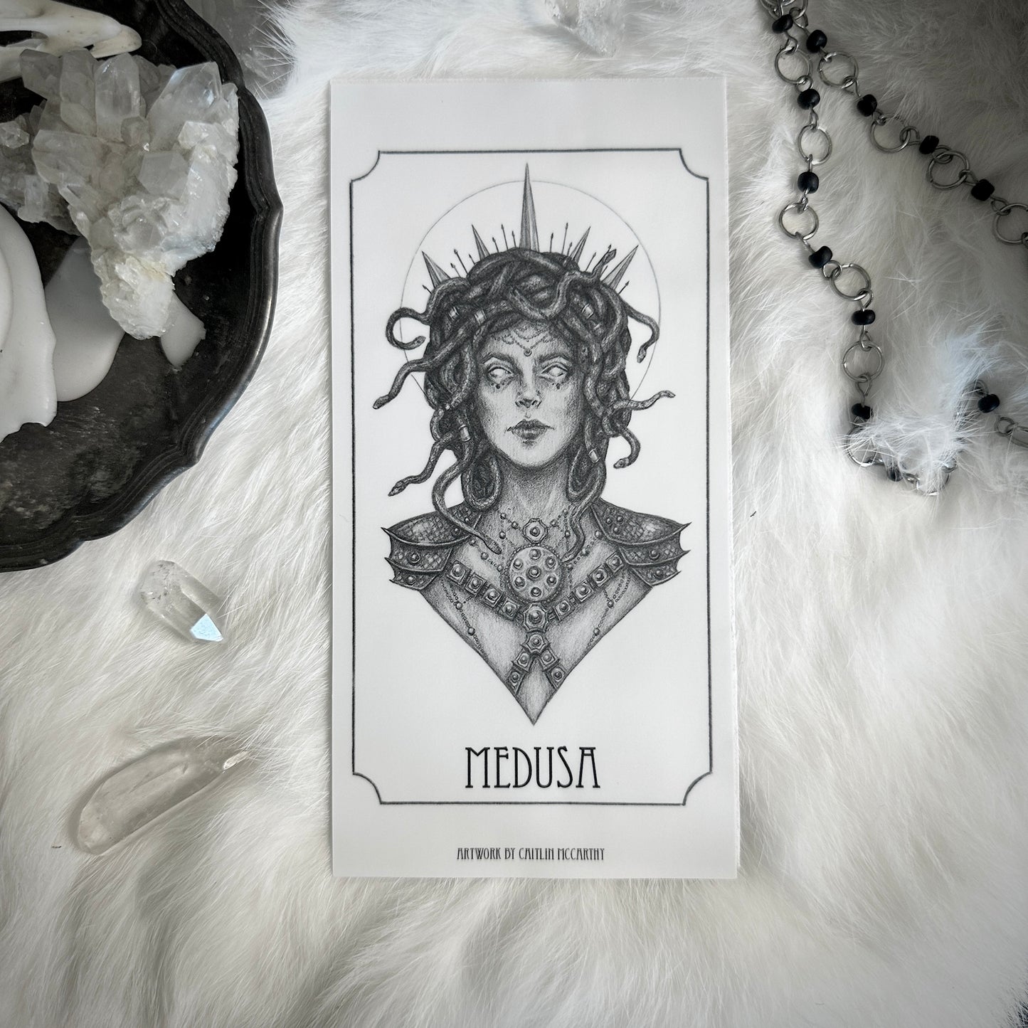 Medusa Devotional Candle Sticker - 3x6” High Quality Vinyl Sticker