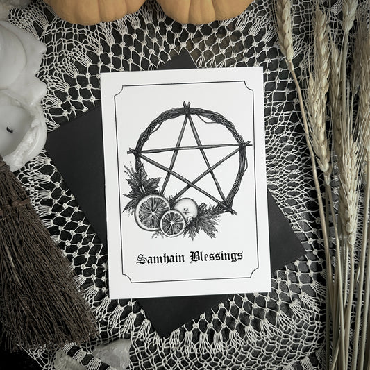 Samhain Blessings - Fall Greeting Card