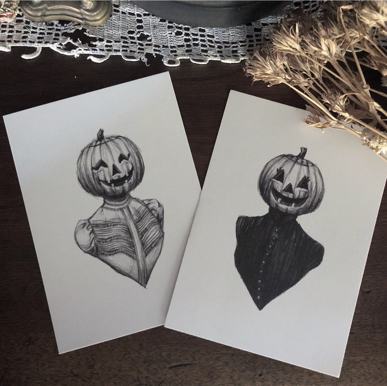 Wife & Wife Pumpkin Couple Print Set