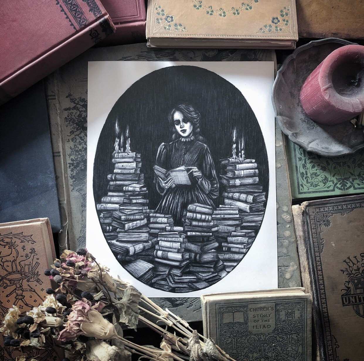 Bury Me in Books - Fine Art Print