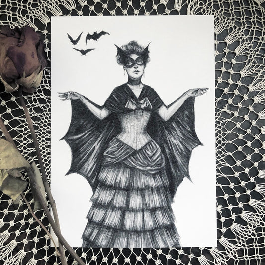 Victorian Bat Lady - Fine Art Print