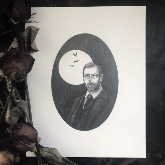 Bram Stoker - Original Drawing by Caitlin McCarthy