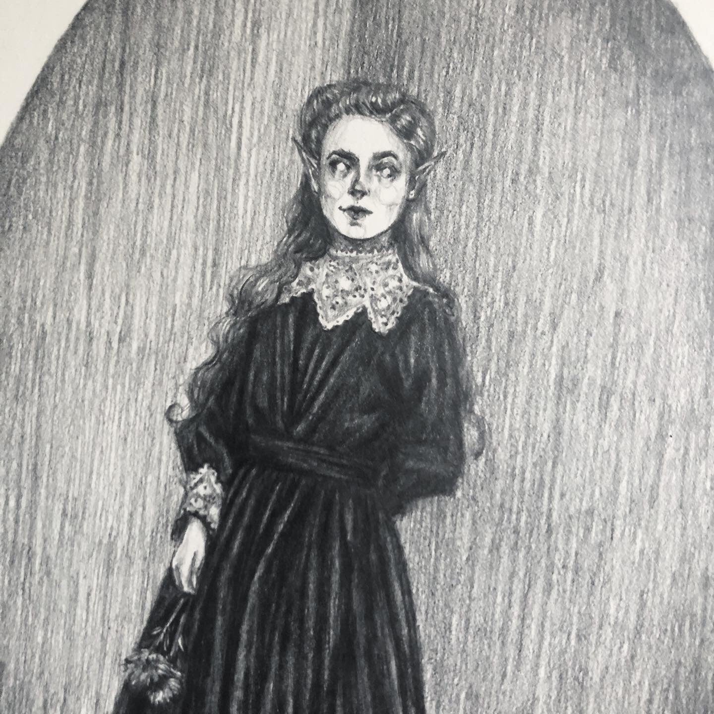 Mirabelle - Original Drawing by Caitlin McCarthy