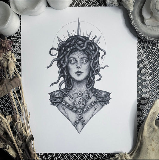 Medusa - Fine Art Print - Monster in Greek Mythology & Symbol of Protection