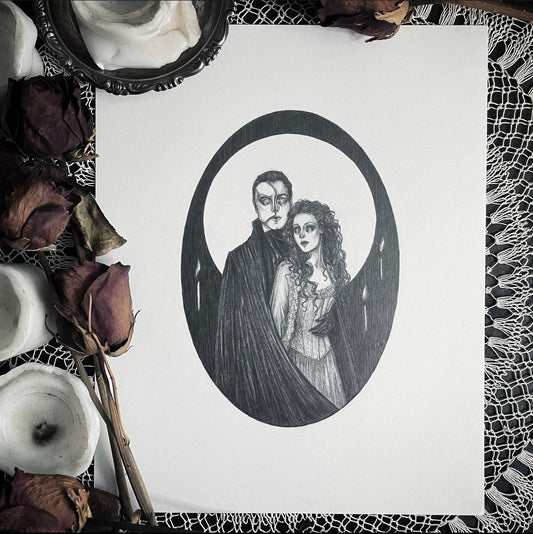 Music of the Night - Original Drawing by Caitlin McCarthy