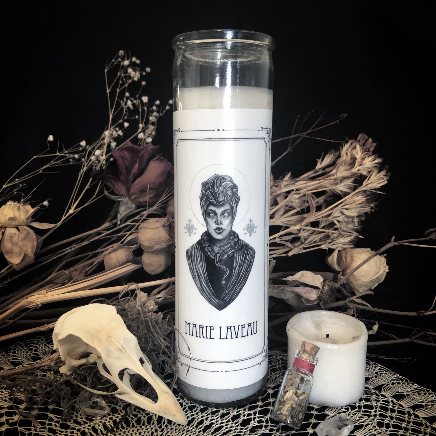 Marie Laveau Devotional Candle Sticker - 3x6” High Quality Vinyl Sticker