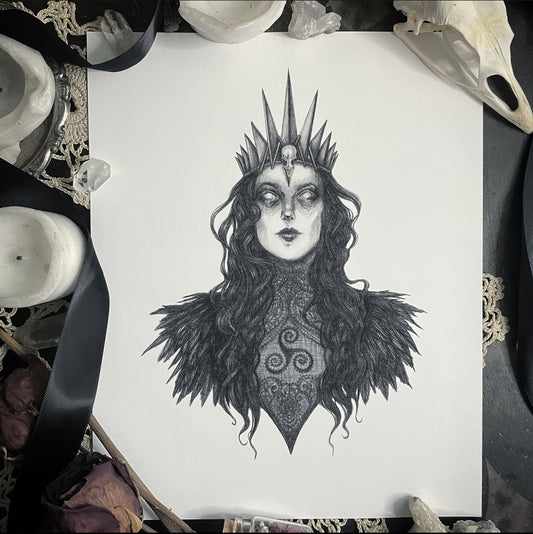 The Morrigan - Fine Art Print - Celtic Goddess of War, Witchcraft, & Death