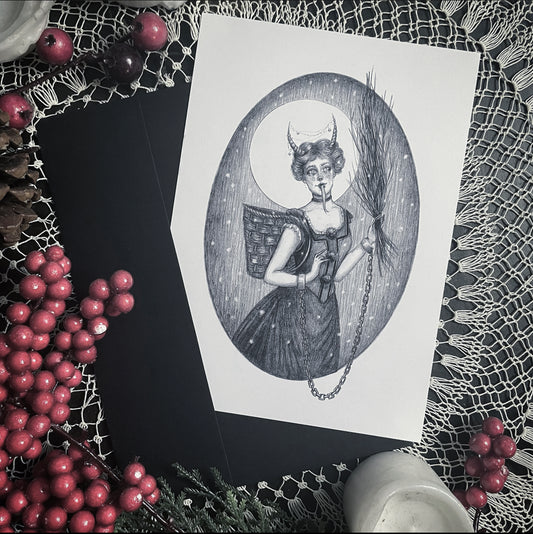 Lady Krampus - Holiday Card