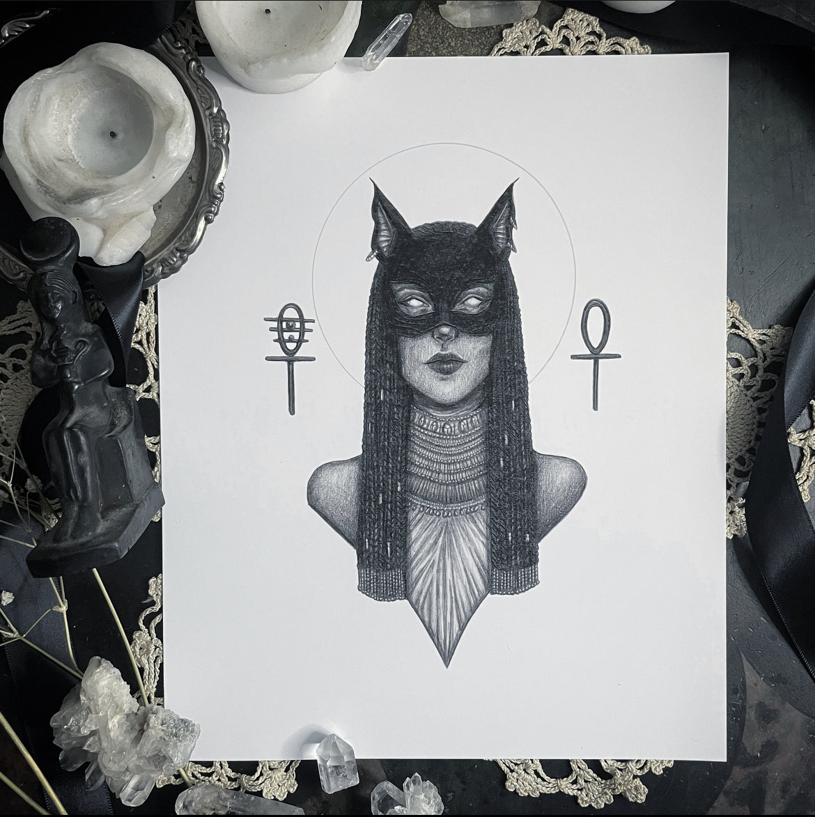 Bastet - Fine Art Print - Egyptian Goddess of Protection, Home, & Cats