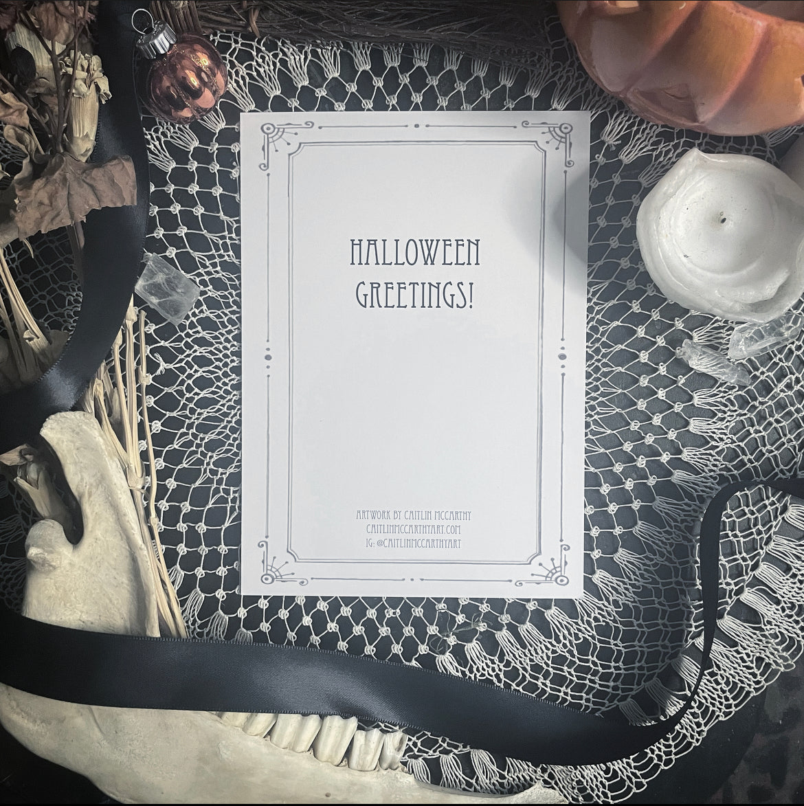 By Lantern Light Card - 5x7” Double Sided Halloween Card