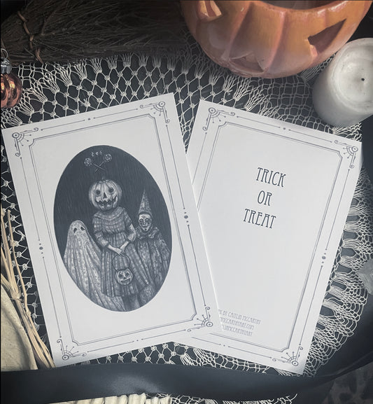 Trick or Treat Card - 5x7” Double Sided Halloween Card