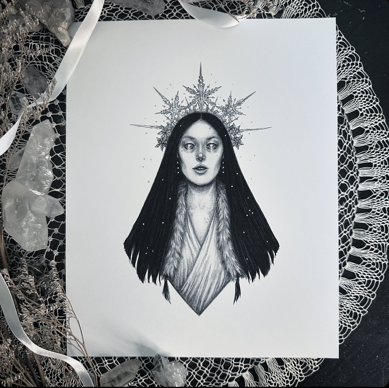 Yuki Onna - Fine Art Print - Japanese Yokai of Snow & Cold