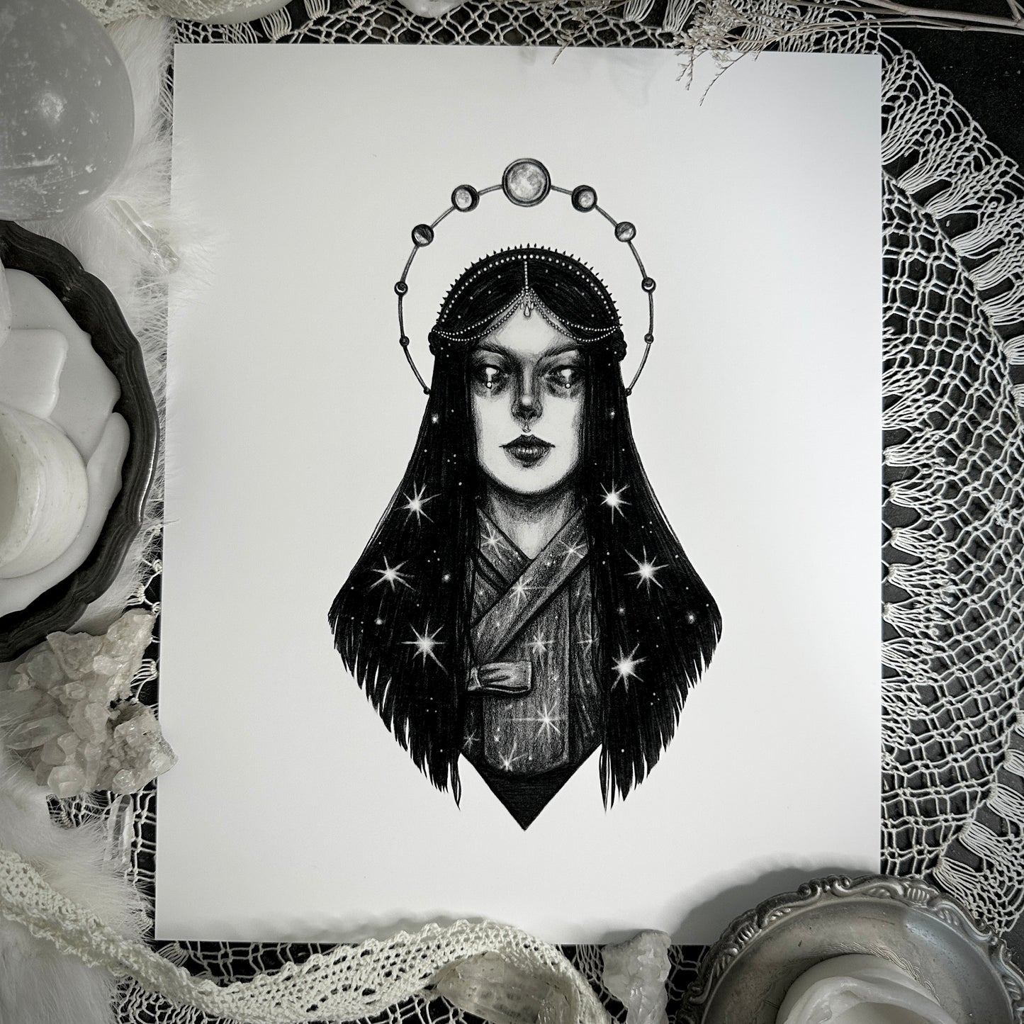 Dalnim - Fine Art Print - Korean Goddess of the Moon