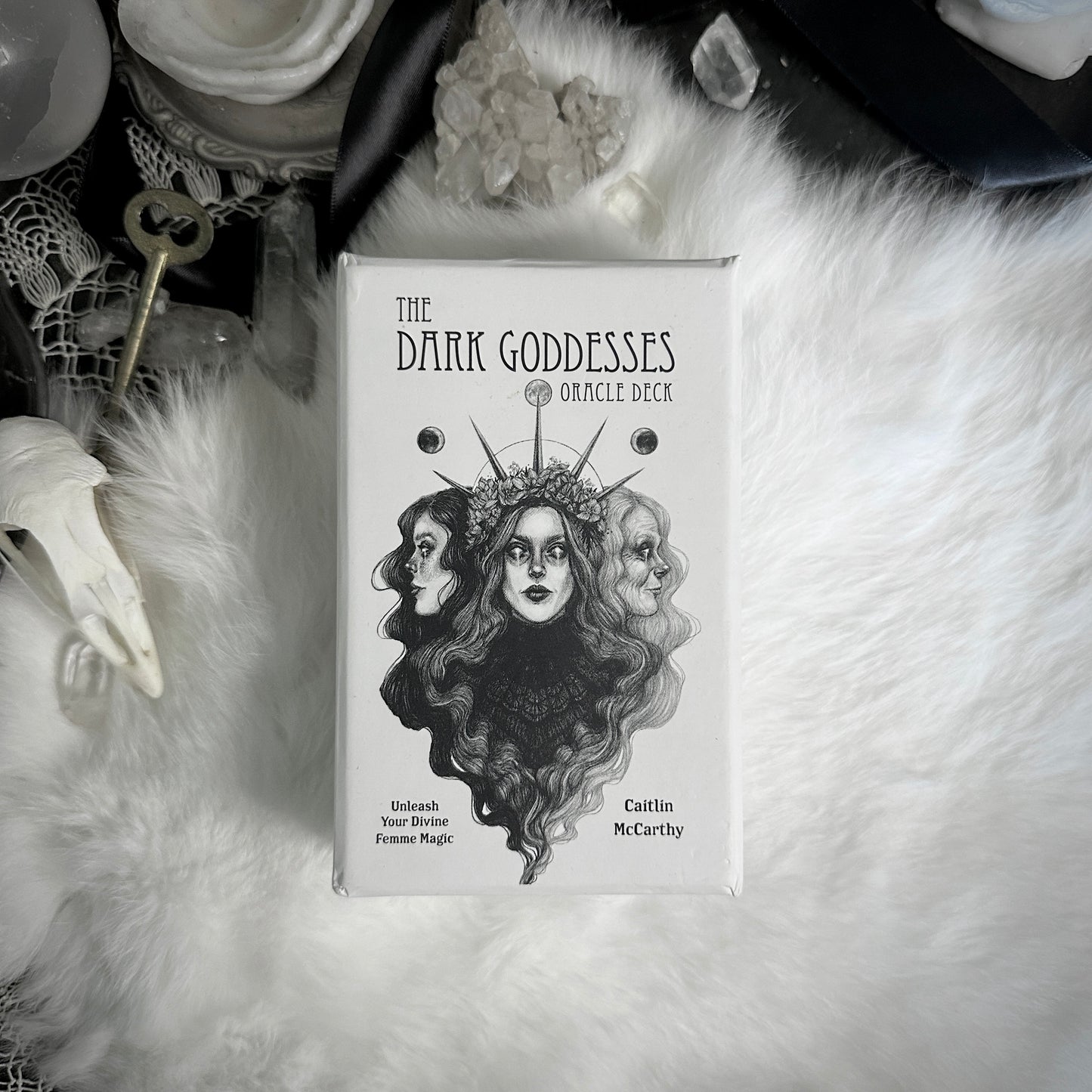 The Dark Goddesses Oracle Deck & Altar Candle Sticker - Signed by Caitlin McCarthy