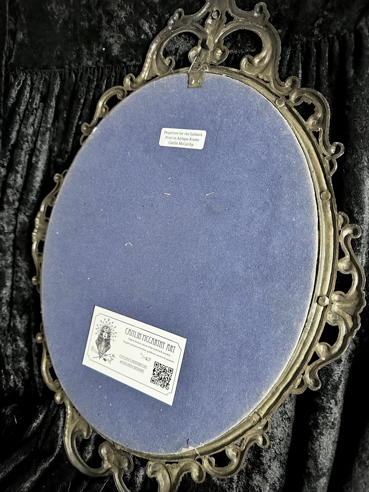 Departure for the Sabbath Print in Antique Bubble Glass Frame