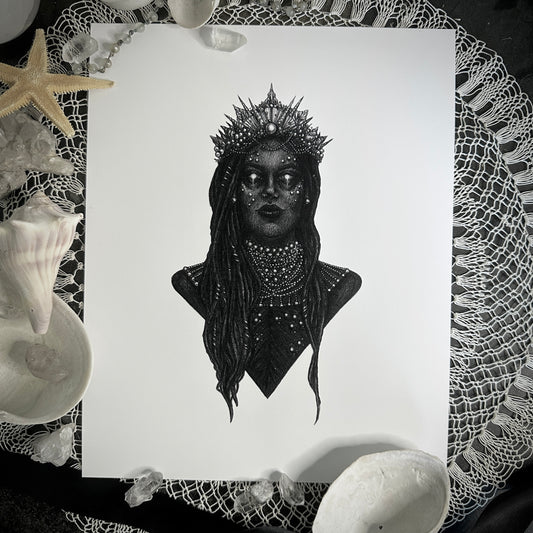Yemaya - Fine Art Print - Yoruban Orisha of the Ocean & the Moon