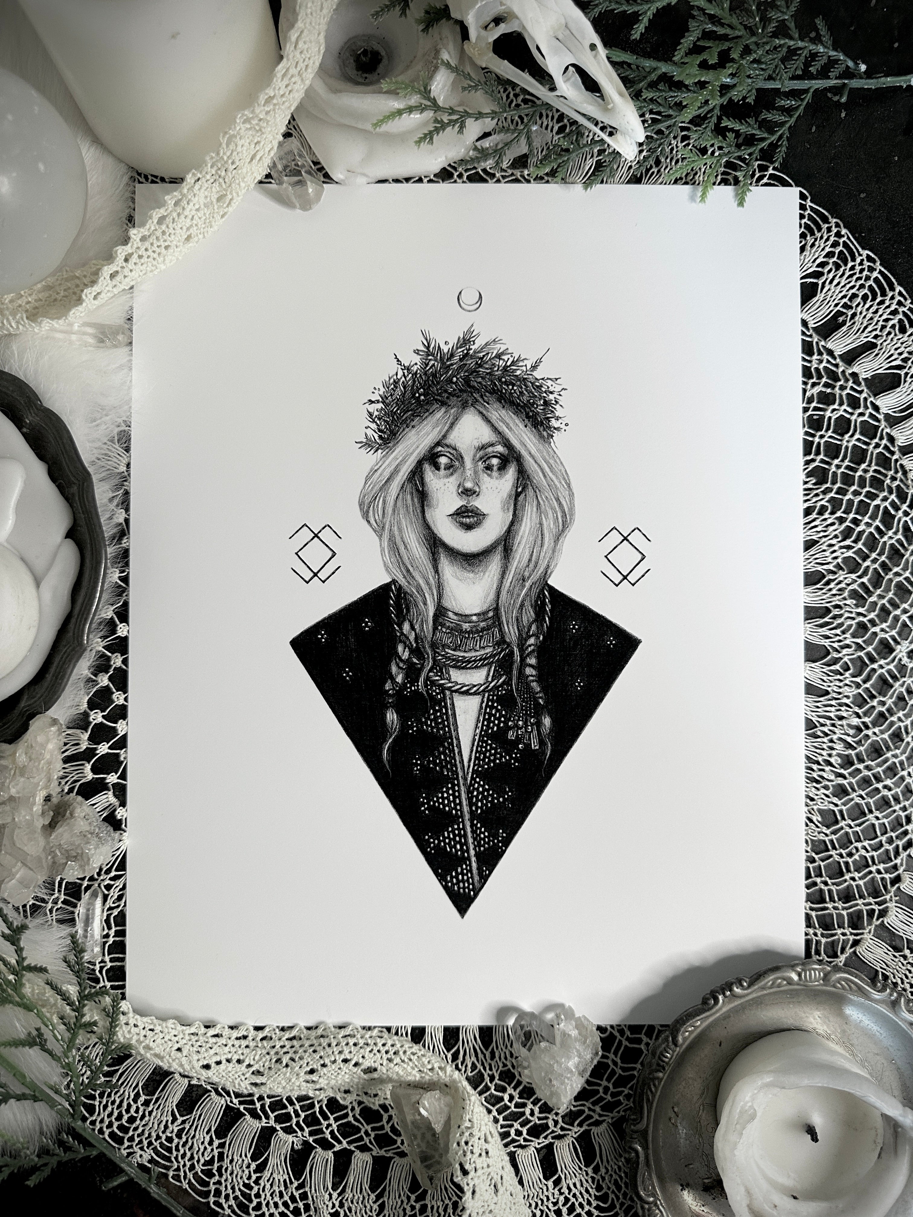 Jpg Ragana Ragana - Fine Art Print - Baltic Goddess of Clairvoyance, Witches, & D ...