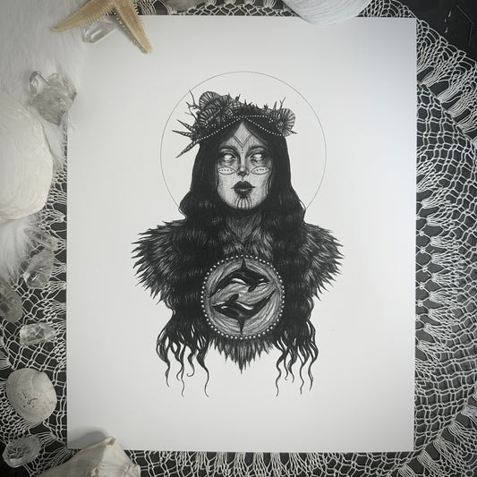 Sedna - Fine Art Print - Inuit Goddess of the Sea & Marine Animals
