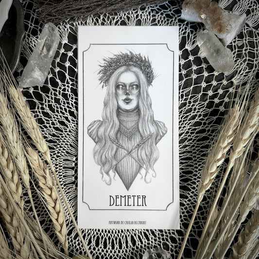 Demeter Devotional Candle Sticker - 3x6” High Quality Vinyl Sticker