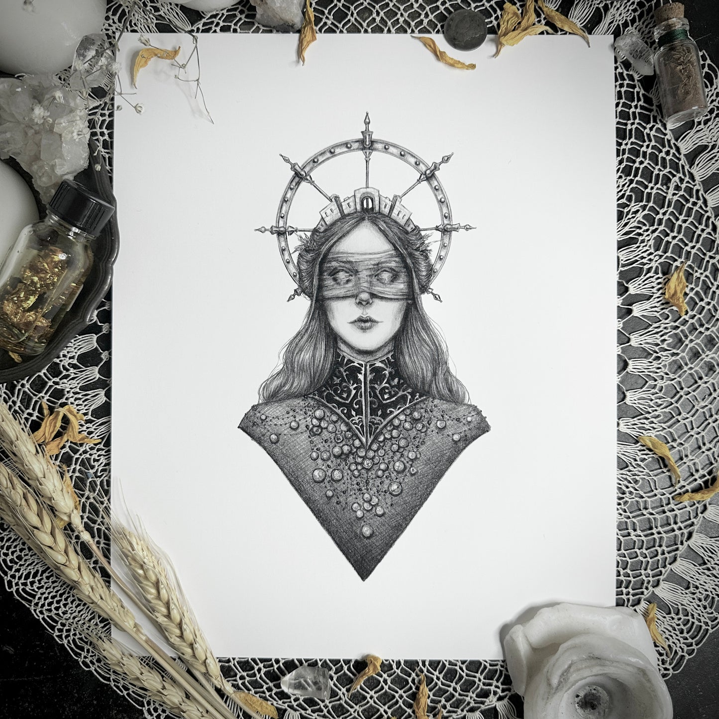 Tyche Fine Art Print - Greek Goddess of Fortune, Chance & Luck