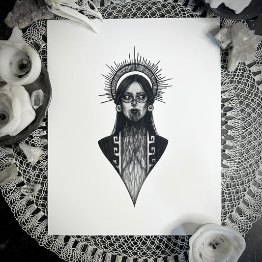 Tlazolteotl Fine Art Print - Aztec Goddess of Filth, Sexuality, Fertility & Lust