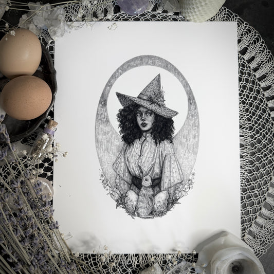 Ostara Witch - Fine Art Print