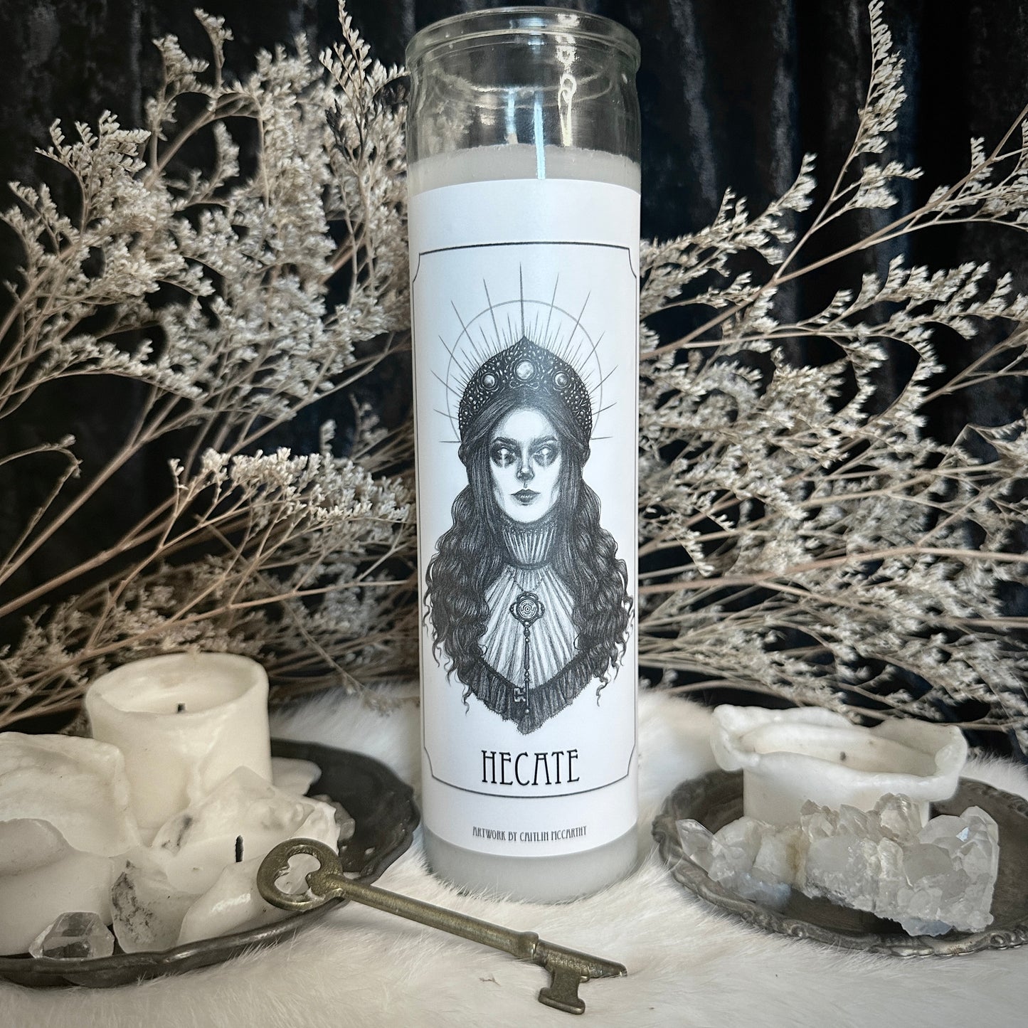 Hecate Devotional Candle Sticker - 3x6” High Quality Vinyl Sticker
